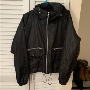 Cropped rain jacket